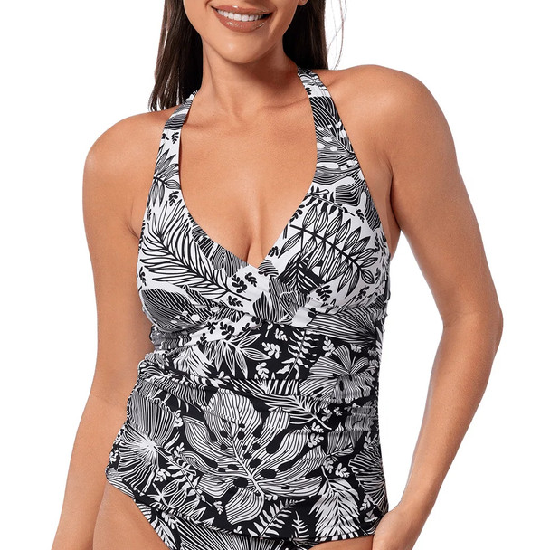 Jantzen Women's Louise Wrap Tankini Swimwear Top