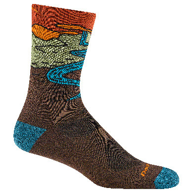 Darn Tough Vermont Men's Chasing Waterfalls Micro Crew Lightweight Hiking Sock