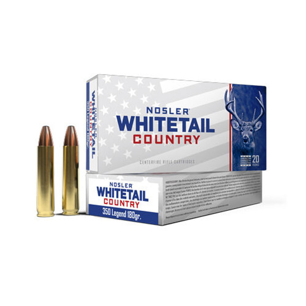 Nosler Whitetail Country 350 Legend 180 Grain Straight-Wall Ammo (20)