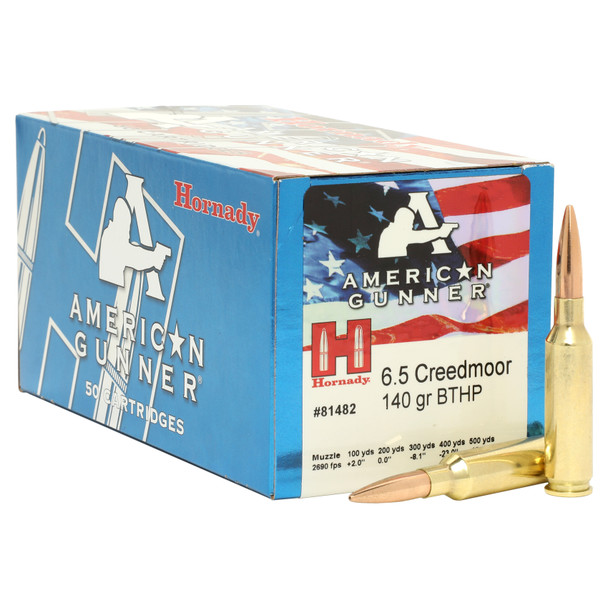 Hornady American Gunner 6.5 Creedmoor 140 Grain BTHP Rifle Ammo (20)