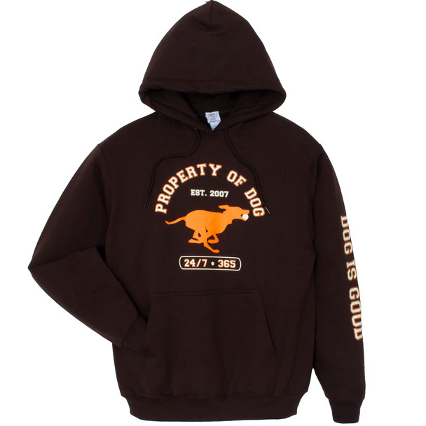 Dog is Good Men's Property of Dog Hooded Pullover Sweatshirt