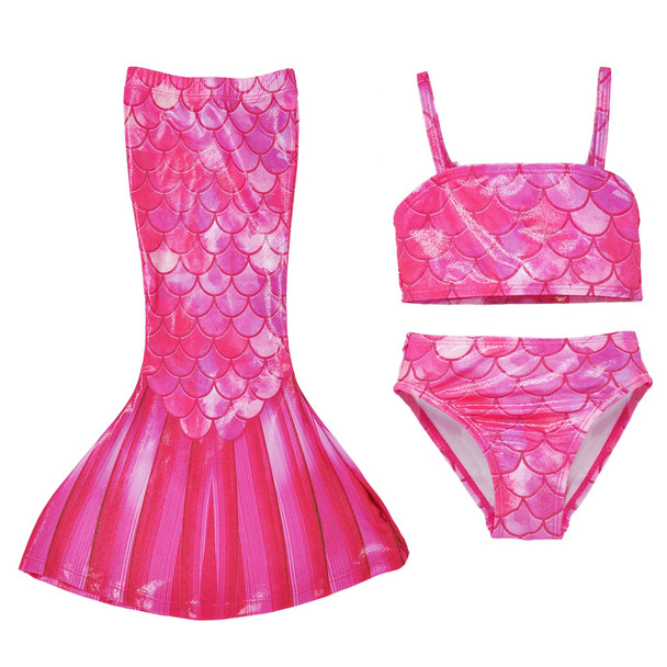 Flap Happy Girl's Mermaid Tail Swim Set, 3-Piece