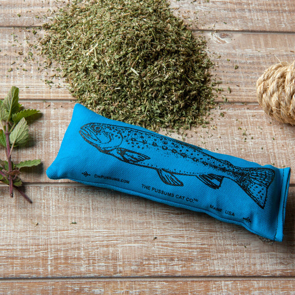 Dr. Pussums Fresh Fish Nip-Catnip Kicker Cat Toy