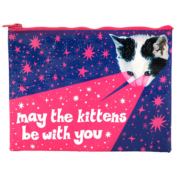 Blue Q Women's May The Kittens Be With You Zipper Pouch