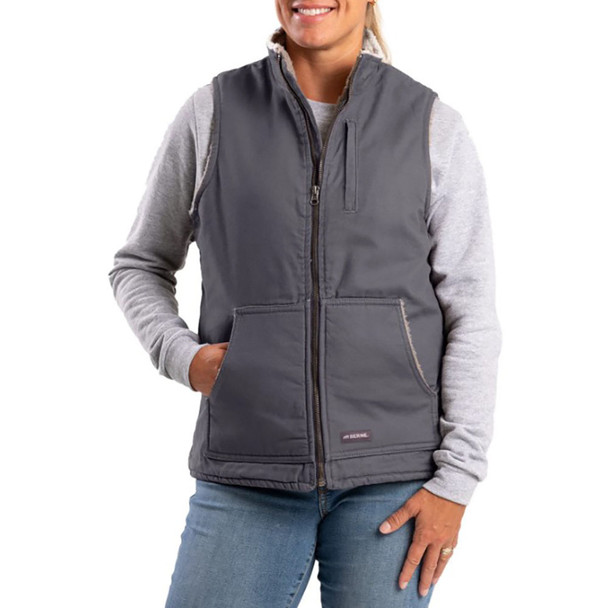 Berne Women's Sherpa-Lined Softstone Duck Vest