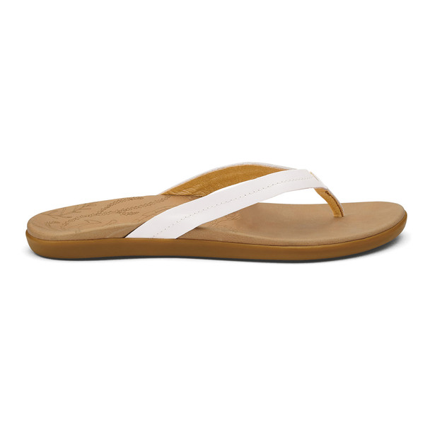 OluKai Women's Honu Leather Flip Flop Sandal