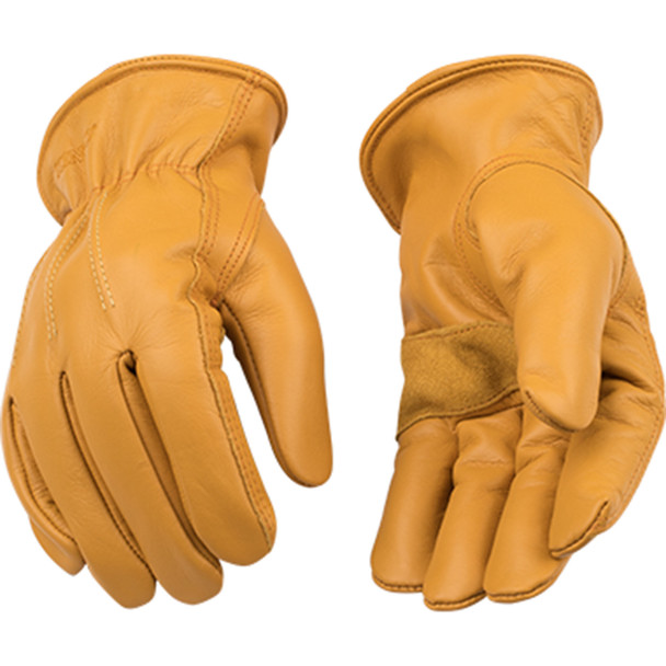 Kinco Men's Lined Premium Grain Cowhide Driver with Palm Patch Work Glove