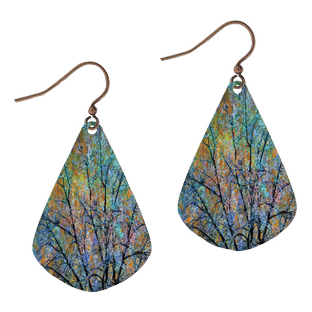 Illustrated Lights Women's DC Designs Trees Teardrop Earring