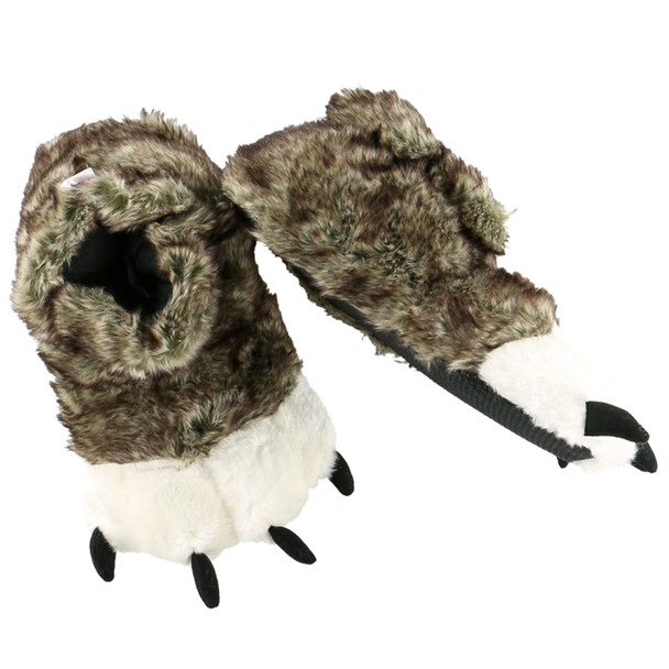 Lazy One Boy's & Girls' Wolf Paw Slipper
