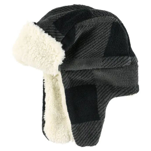 Lazy One Men's Grey Plaid Bomber Cap