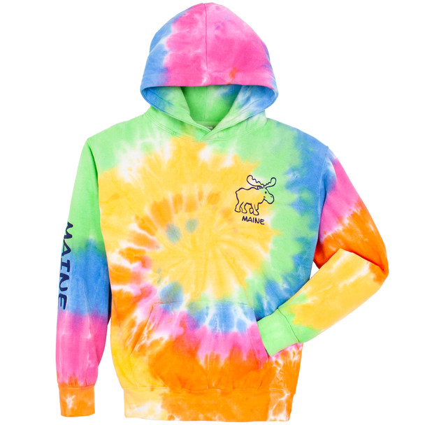 Puppie Love Youth Tie Dye Eternity Moose Hoodie