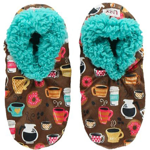 Lazy One Women's Latte Sleep Coffee Fuzzy Feet Slipper