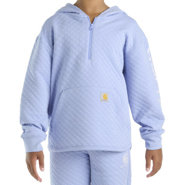 Carhartt Children's Girl's Half-Zip Cotton Quilted Jersey Graphic Sweatshirt