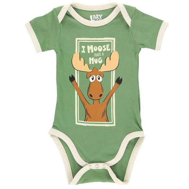 Lazy One Infant I Moose Have A Hug Short-Sleeve Creeper Onesie