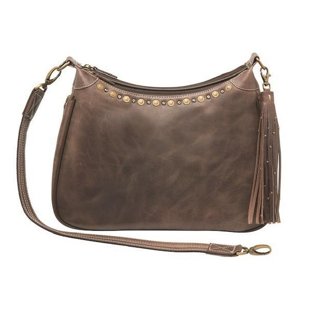 Gun Tote'n Mamas GTM–CZY/70 Distressed Leather RFID Hobo Concealed Carry Shoulder Bag
