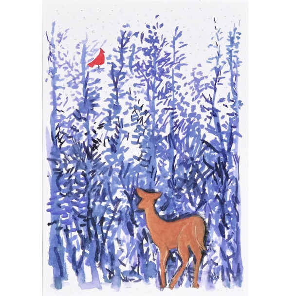 Peter Pauper Press Winter Woodcut w/Keepsake Box Small Holiday Cards