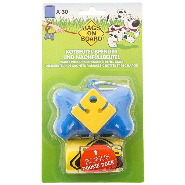 Bags On Board Bone Dog Waste Pick-Up Dispenser & Refill Bags