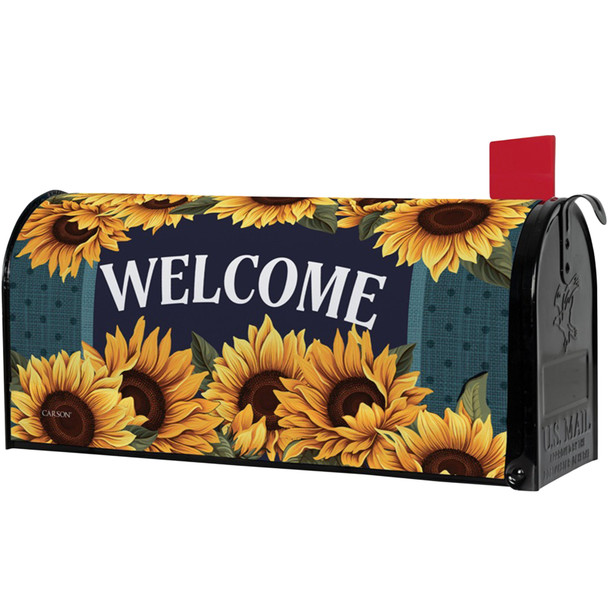 Carson Home Accents Sunflower Welcome Mailbox Cover