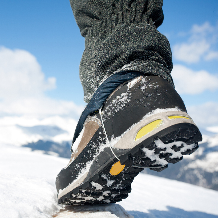 Hiking boot in snow