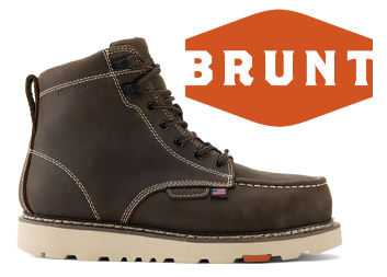 Brunt boot and logo