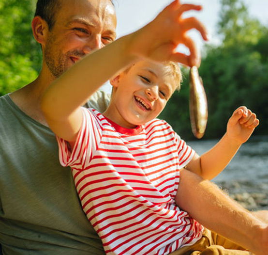 Father & son fishing
