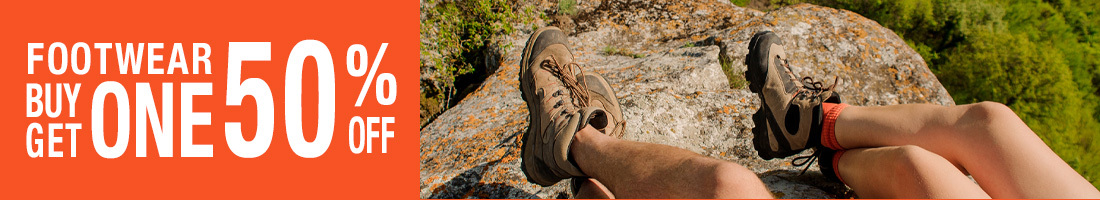 Footwear Buy one, Get one 50% Off sale