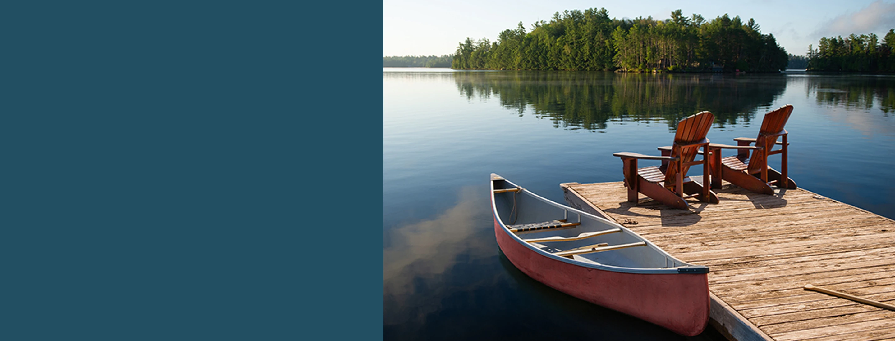 Canoe on the lake