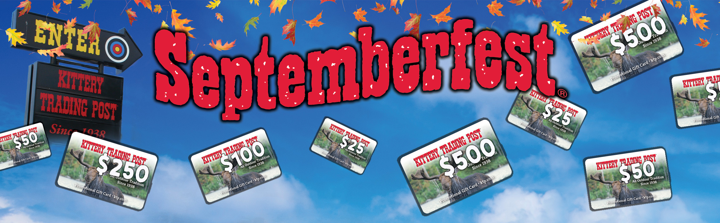 49th annual Septemberfest banner promoting KTP gift cards prizes
