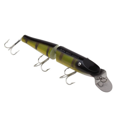 creek chub giant pikie fishing lure Wooden Jointed 800, #01 Perch Scale Color w/Box the Creek Chub jointed Pikie features a precisely angled metal lip and a jointed construction Vintage Creek Chub Baby Pikie