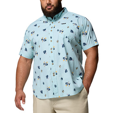 Columbia Men's Big & Tall Rapid River Printed Short-Sleeve Shirt