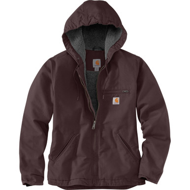 Carhartt Women's Loose Fit Washed Duck Sherpa-Lined Jacket