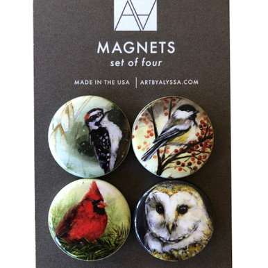 Art by Alyssa Winter Bird Magnet Set - Kittery Trading Post
