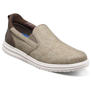 BRUNT NOW ONE ナウワン　bushdebrunt オリーブ Nunn Bush Men's Brew City EZ Hands Free Canvas Moc Toe Slip-On