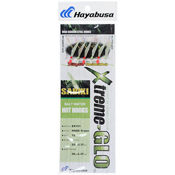 Hayabusa Sabiki Xtreme-Glo Hage Green Fishing Rig - Kittery