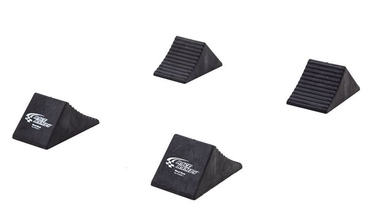 RUBBER WHEEL CHOCKS WITH EXTRA GRIP - SET OF FOUR