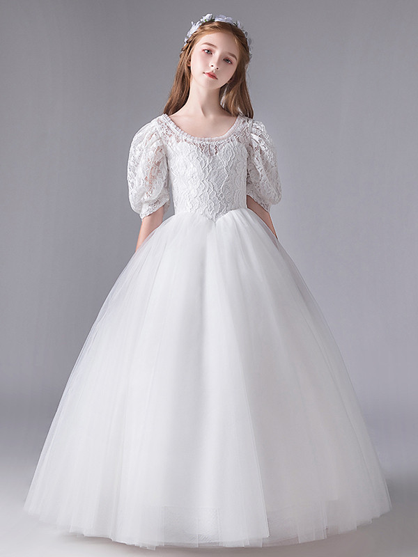 Neala Puff Sleeve Dress White Floral