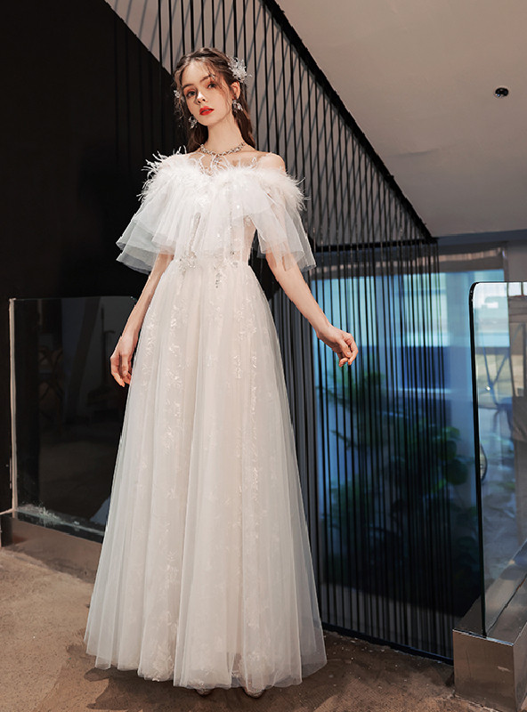 In Stock:Ship in 48 hours White Tulle Wedding Dress In Stock:Ship in 48 hours White Tulle Wedding Dress
