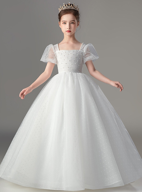 Étoile de Perle Pearl Flower Girl Dress – Made to Order main image 1