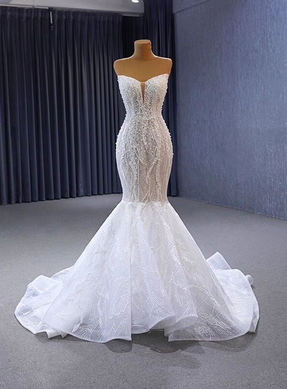 Mermaid Straps Sweetheart White Short Bridesmaid Dresses With Ruffles,RBWG0029