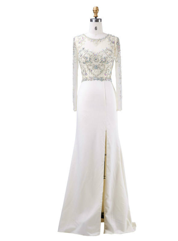 V-Neck Short Sleeves Beading Jade Mother Of The Bride Dress main image 1