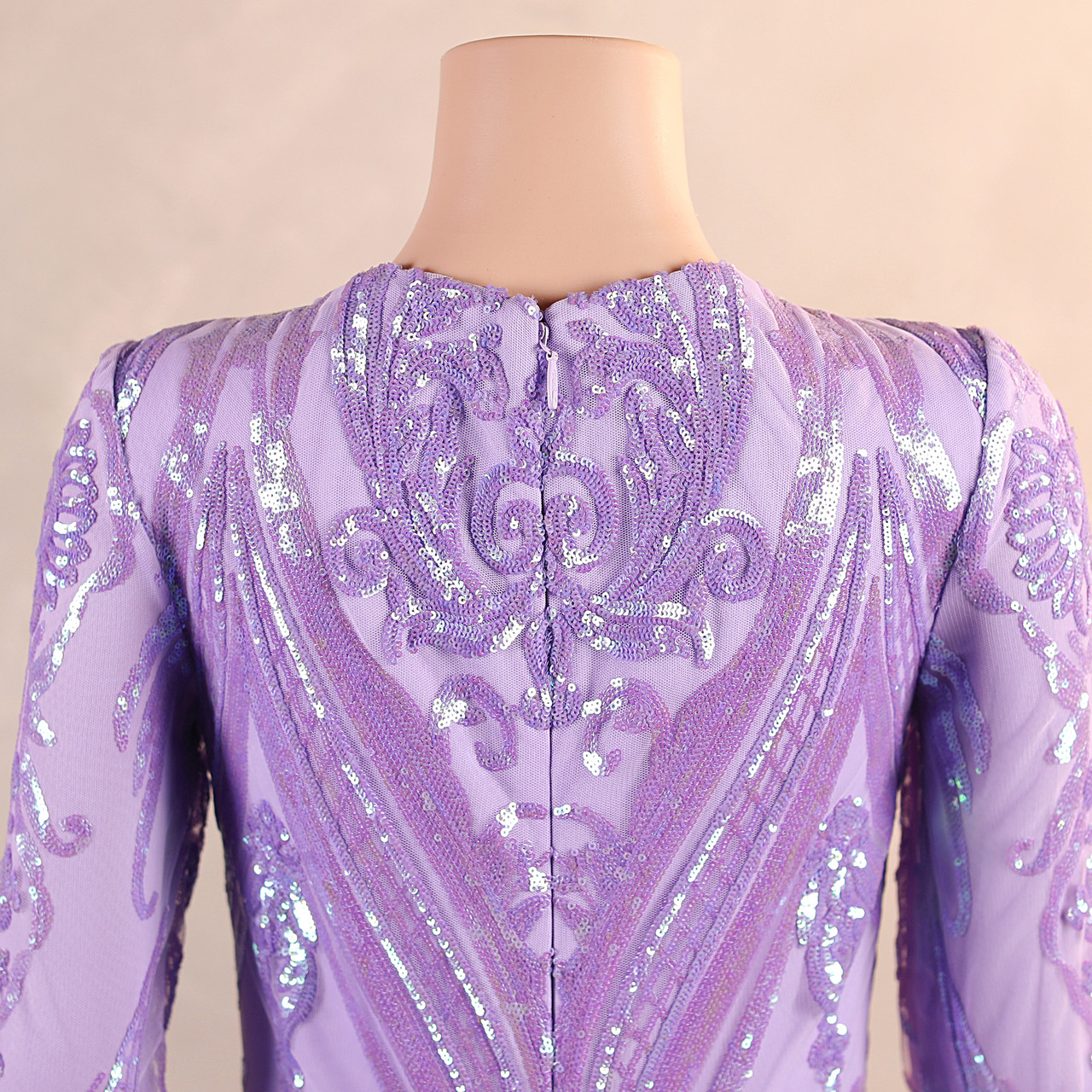 Sparkly Sequins Dark Purple 2 Piece Women Prom Suits With Pockets main image 0