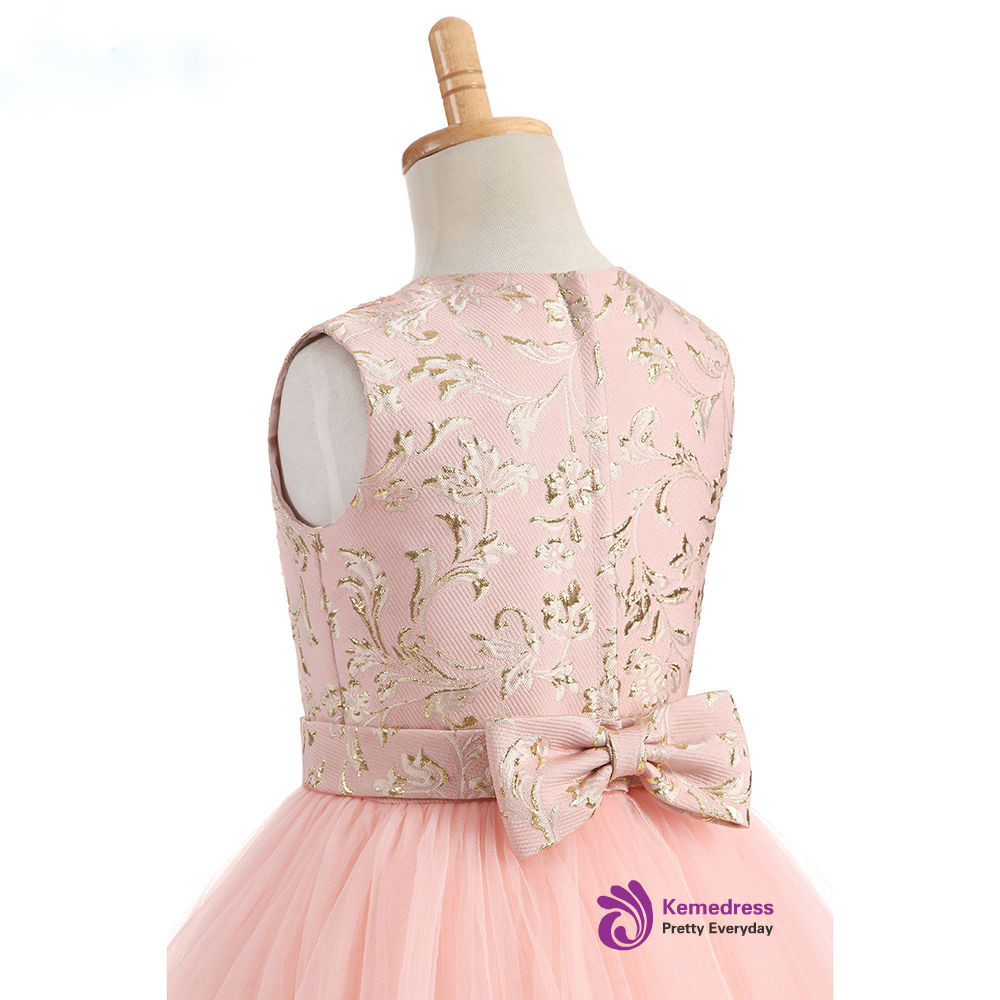 Floor Length A-Line Flower Girl Dress Girls Wedding Party