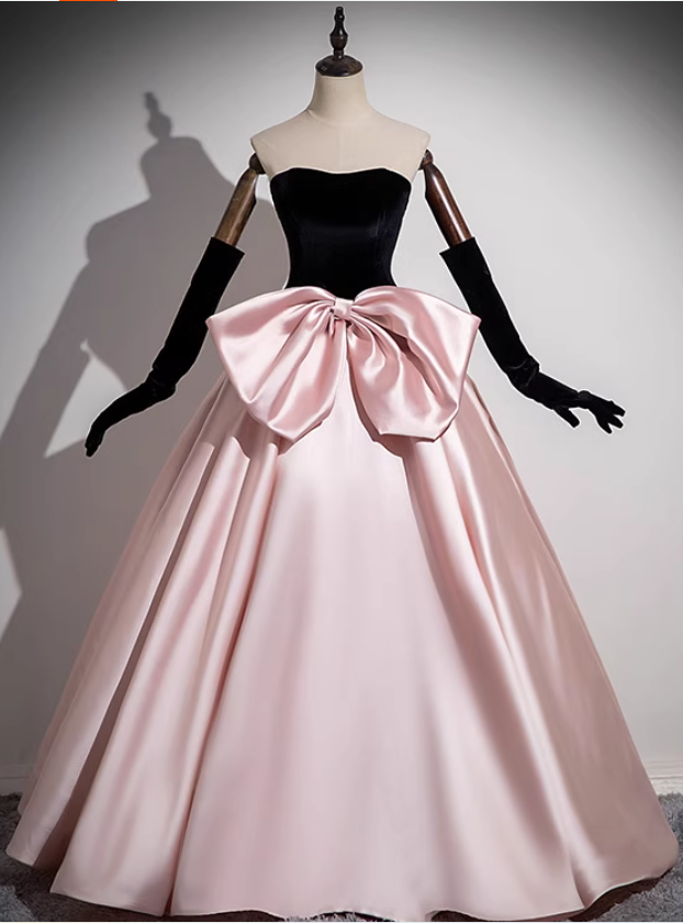 Classy Green Velvet Satin Prom Dress Strapless Evening Gown Y7725 main image 0
