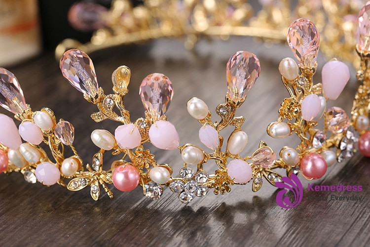 A195 Baroque Wedding Headband Crystal Bridal Crowns and Tiaras Hair Jewelry Accessories Women Rhinestone Headwears Queen Diadems main image 0