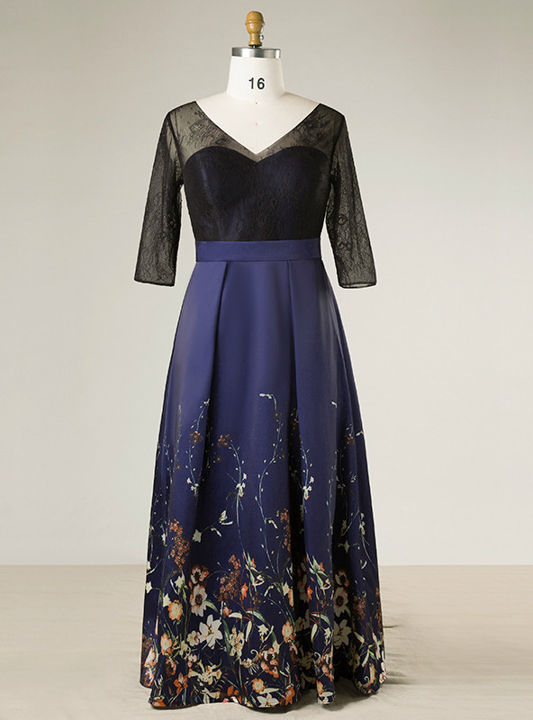 Sleeveless One Shoulder Tulle Pleated Dress Dusty Blue Plus Size