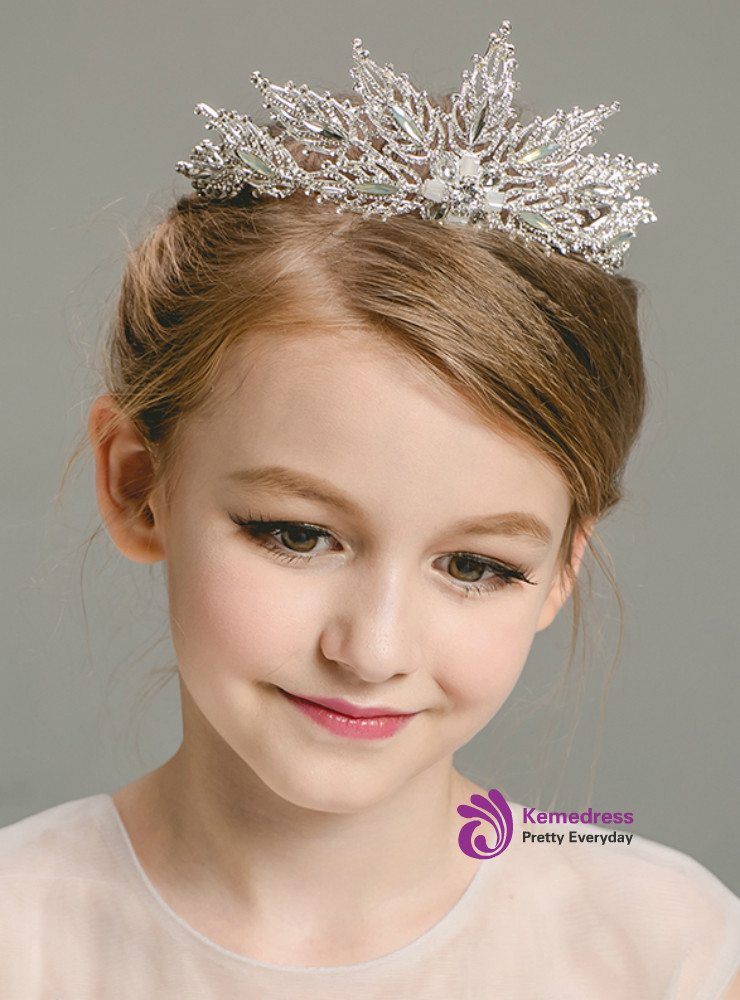 Flower Girl Jewelry Big Crystal Hair Accessories