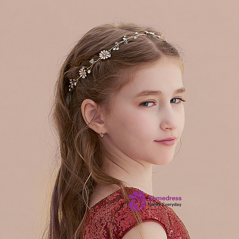 Rhinestone Daisy Hair Band Princess Hair Accessories