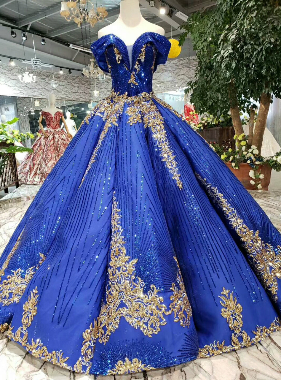 royal blue ball gown
