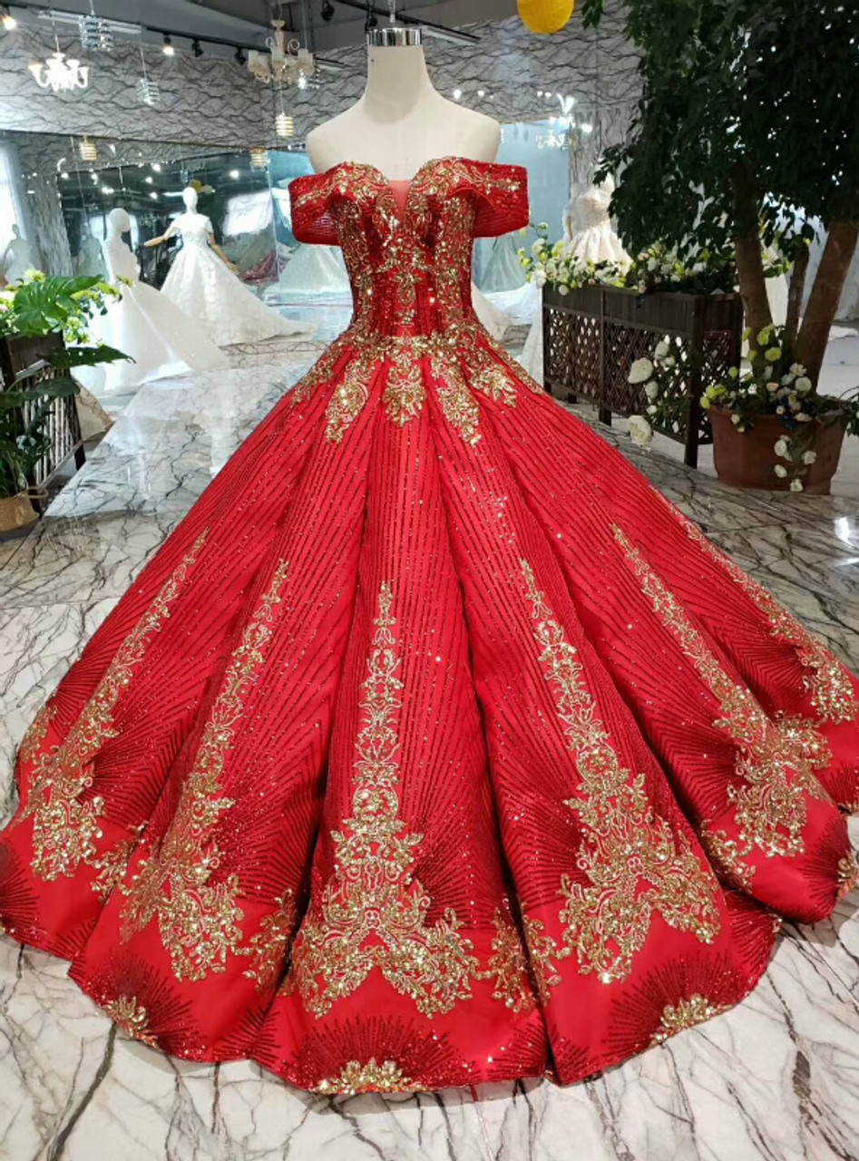 red and gold dresses for wedding