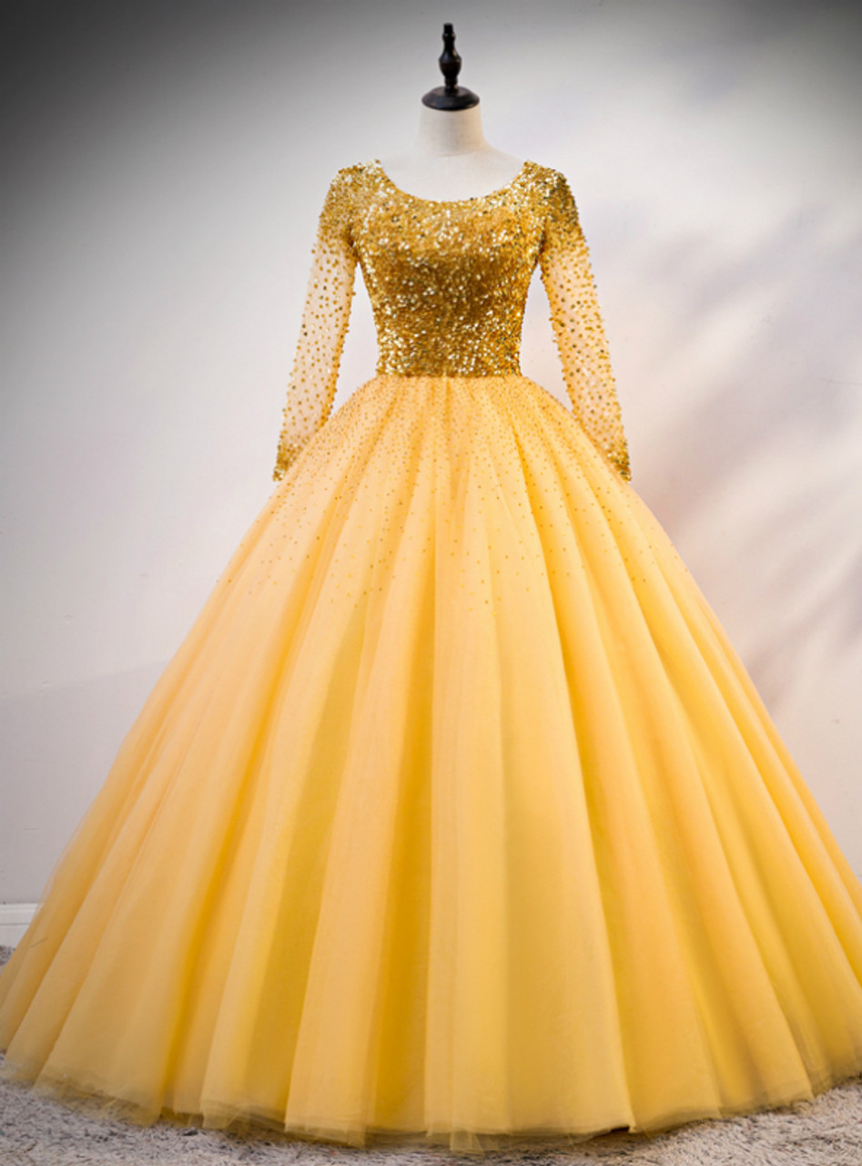 yellow gold ball gown